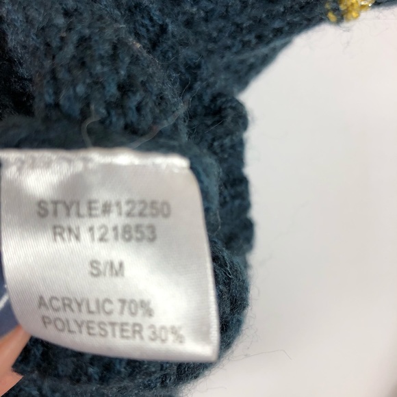 Hot & Delicious Yellow & Navy Sweater Size S/M - Picture 5 of 6